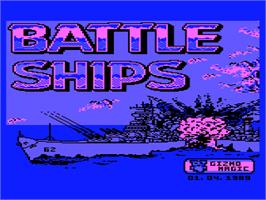 Title screen of Battle Ships on the Atari 8-bit.