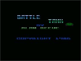 Title screen of Battle Tank on the Atari 8-bit.