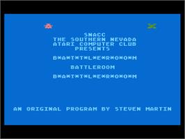 Title screen of Battle Zone on the Atari 8-bit.