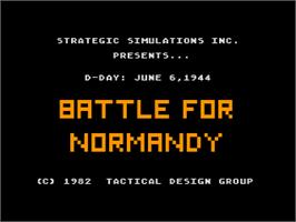 Title screen of Battle for Normandy on the Atari 8-bit.