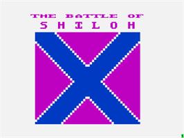 Title screen of Battle of Shiloh on the Atari 8-bit.