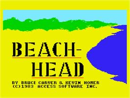 Title screen of Beach Head on the Atari 8-bit.