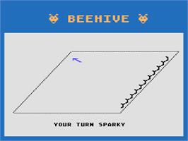 Title screen of Beehive on the Atari 8-bit.