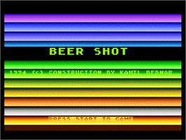Title screen of Beer Shot on the Atari 8-bit.