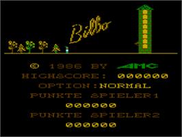 Title screen of Bilbo on the Atari 8-bit.