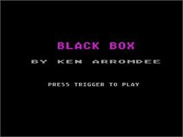 Title screen of Black Box on the Atari 8-bit.