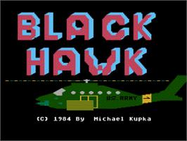 Title screen of Blackhawk on the Atari 8-bit.