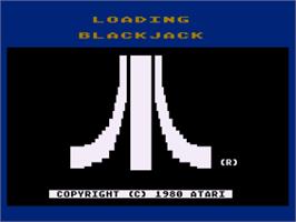 Title screen of Blackjack on the Atari 8-bit.