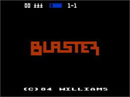 Title screen of Blaster on the Atari 8-bit.
