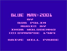 Title screen of Blue Max 2001 on the Atari 8-bit.