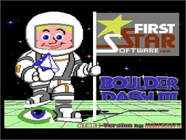 Title screen of Boulder Dash 3 on the Atari 8-bit.