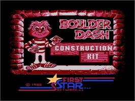 Title screen of Boulder Dash Construction Kit on the Atari 8-bit.