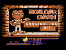 Title screen of Boulder Dash Construction Kit on the Atari 8-bit.