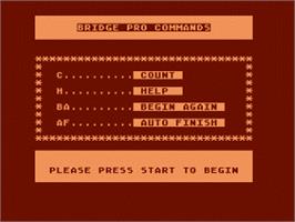 Title screen of Bridgepro on the Atari 8-bit.