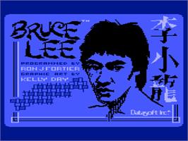 Title screen of Bruce Lee on the Atari 8-bit.