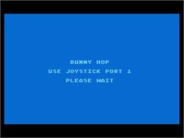 Title screen of Bunny Hop on the Atari 8-bit.