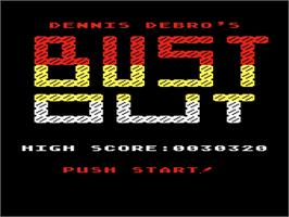 Title screen of Bust Out on the Atari 8-bit.