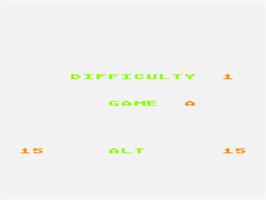 Title screen of Canyon Runner on the Atari 8-bit.