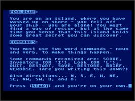 Title screen of Castaway on the Atari 8-bit.