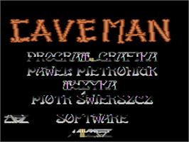 Title screen of Caveman on the Atari 8-bit.