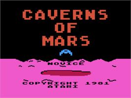 Title screen of Caverns Of Mars on the Atari 8-bit.