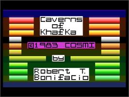 Title screen of Caverns of Khafka on the Atari 8-bit.