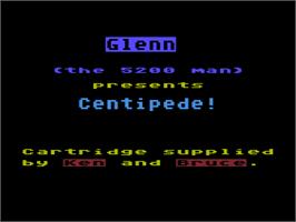 Title screen of Centipede on the Atari 8-bit.