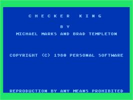 Title screen of Checker King on the Atari 8-bit.