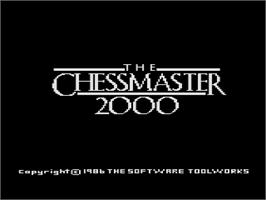 Title screen of Chessmaster 2000 on the Atari 8-bit.