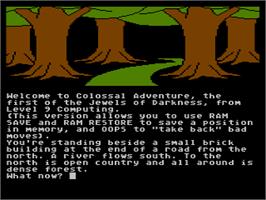 Title screen of Colossal Adventure on the Atari 8-bit.