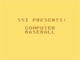 Title screen of Computer Baseball on the Atari 8-bit.