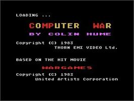 Title screen of Computer War on the Atari 8-bit.