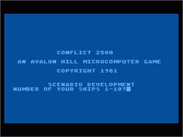 Title screen of Conflict 2500 on the Atari 8-bit.