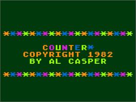 Title screen of Counter on the Atari 8-bit.