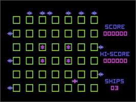 Title screen of Crossfire on the Atari 8-bit.
