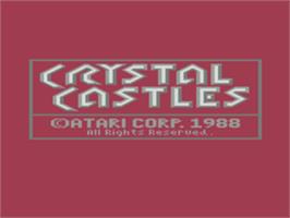 Title screen of Crystal Castles on the Atari 8-bit.