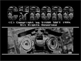 Title screen of Cyborg on the Atari 8-bit.