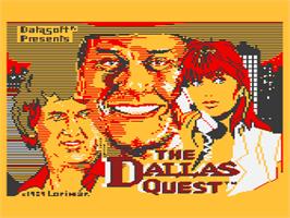 Title screen of Dallas Quest on the Atari 8-bit.