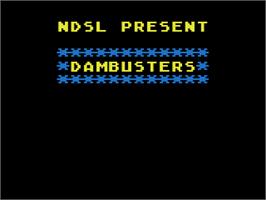 Title screen of Dambusters on the Atari 8-bit.