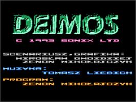 Title screen of Deimos on the Atari 8-bit.