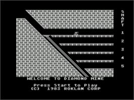 Title screen of Diamond Mine on the Atari 8-bit.
