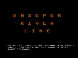 Title screen of Dnieper River Line on the Atari 8-bit.