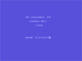 Title screen of Dragnet on the Atari 8-bit.