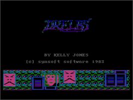 Title screen of Drelbs on the Atari 8-bit.