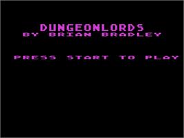Title screen of Dungeonlords on the Atari 8-bit.