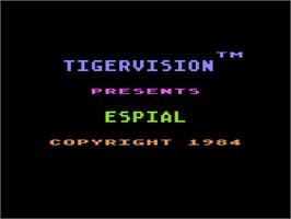 Title screen of Espial on the Atari 8-bit.