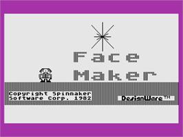 Title screen of FaceMaker on the Atari 8-bit.