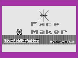 Title screen of Facemaker on the Atari 8-bit.
