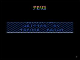 Title screen of Feud on the Atari 8-bit.