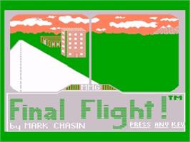 Title screen of Final Flight! on the Atari 8-bit.